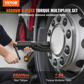 VEVOR torque multiplier six-point sockets compatible with 1-inch drive for versatile bolt work.
