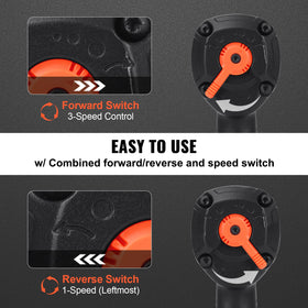 4-position torque regulator on the VEVOR wrench enables precise control.