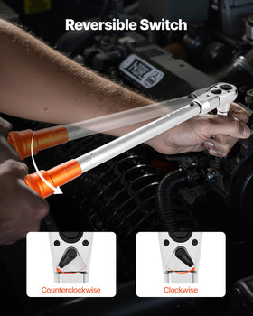 VEVOR reversible ratchet head enables bidirectional tightening.