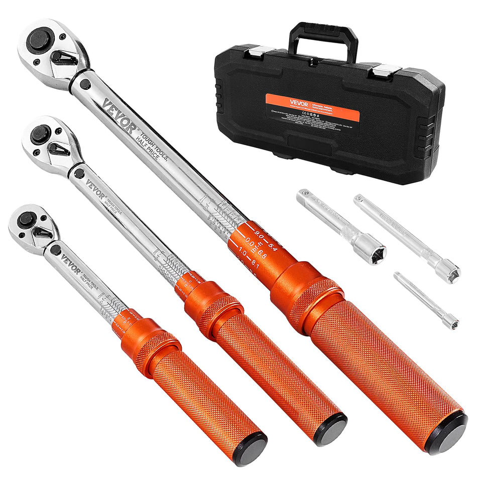 VEVOR torque wrench set in a protective case for organized maintenance tasks.