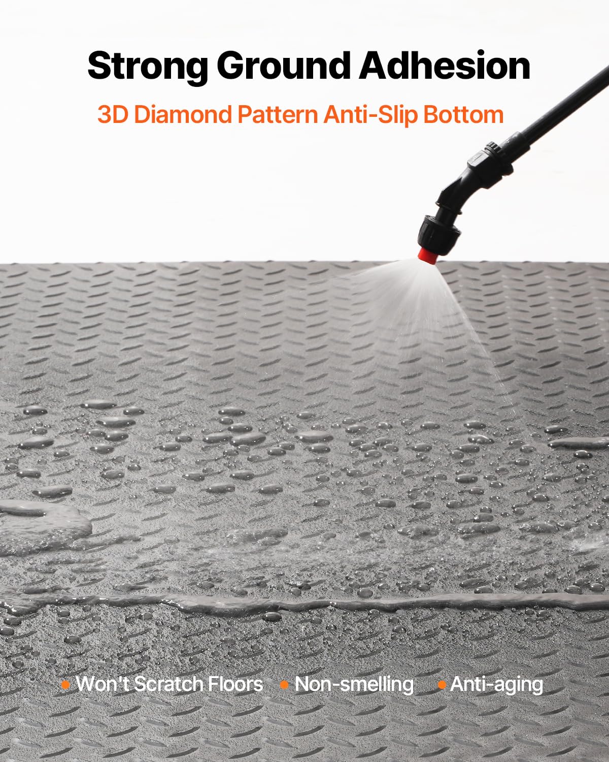 VEVOR TPE anti-leak backing resists oils and liquids.