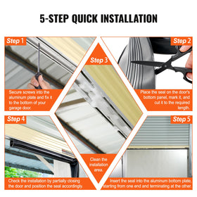 VEVOR aluminum track retainer supports quick, sturdy bottom seal installation.