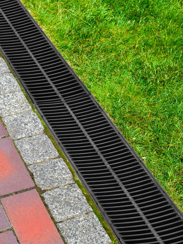 VEVOR trench drain installation ready for garden and driveway projects