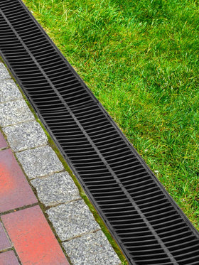 VEVOR trench drain installation ready for garden and driveway projects