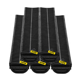 VEVOR trench drain system five-pack in outdoor setting, ideal for quick yard drainage