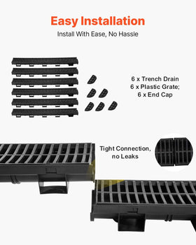 VEVOR outlet connector enables direct piping connections.