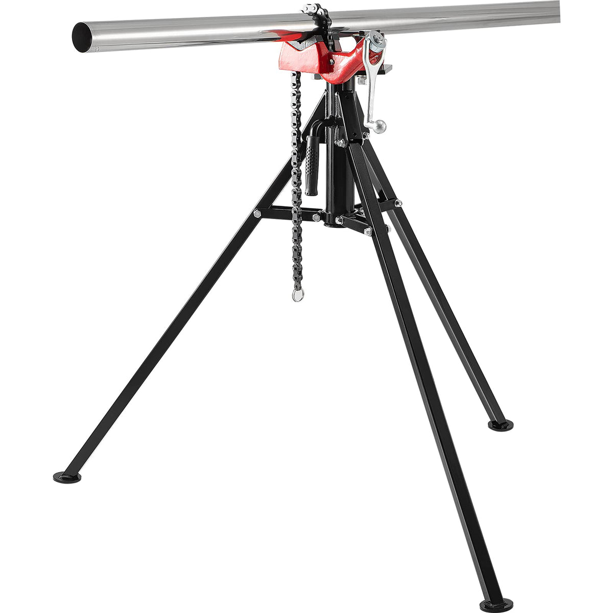 Stable tripod base improves control during threading or cutting