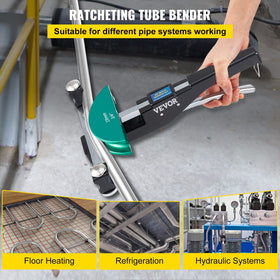 VEVOR tube bender compact design enables easy handling in small spaces.