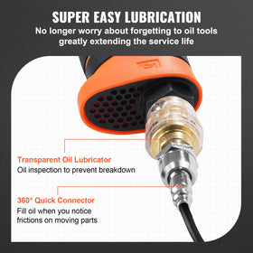 VEVOR twin hammer mechanism powers efficient torque for auto repairs.