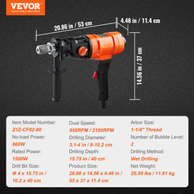 VEVOR dual bubble levels aiding precise hole alignment