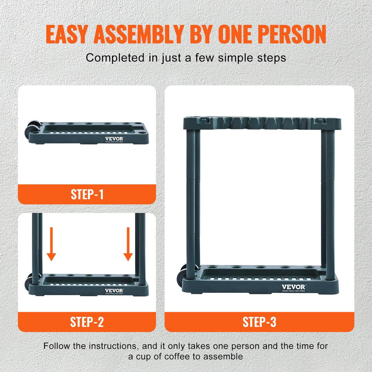 VEVOR Upper and lower trays add extra storage space.