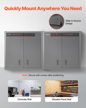 VEVOR cabinet locking doors for secure storage.
