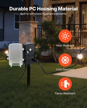 VEVOR wall-mount option for easy patio power setup with the stake