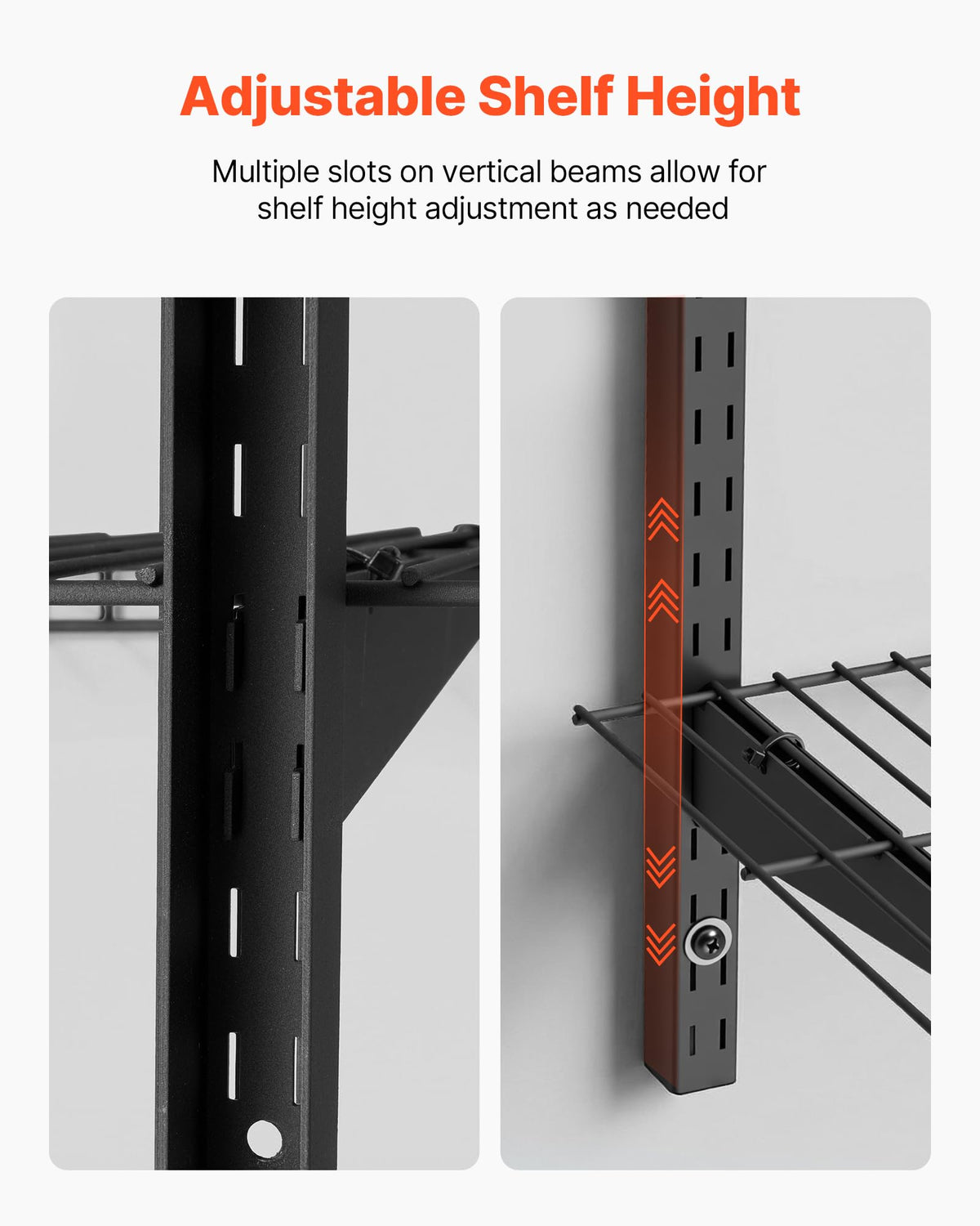 VEVOR wall-mounted shelving on concrete, brick, or wood studs
