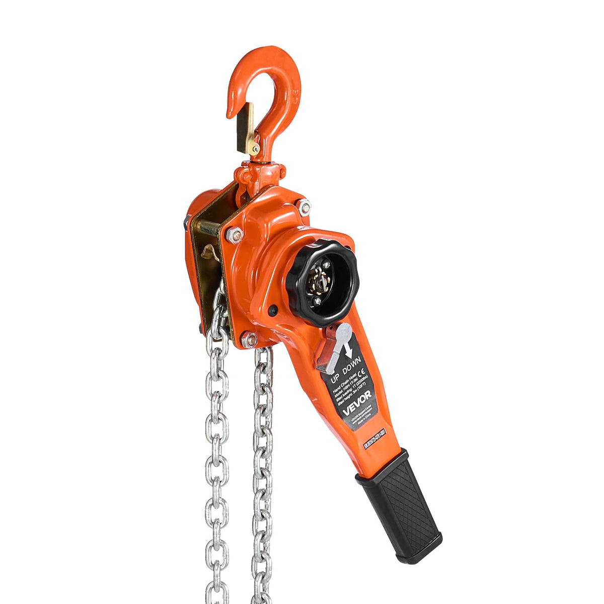 VEVOR warehouse and construction application ready hoist in action.