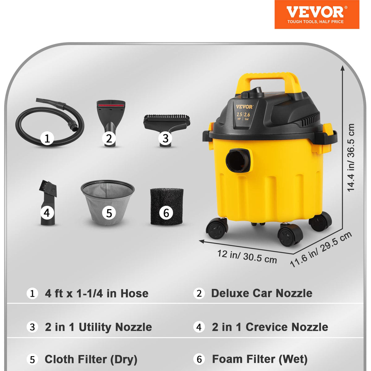VEVOR reusable cloth filter system for cleaner air and easy maintenance.