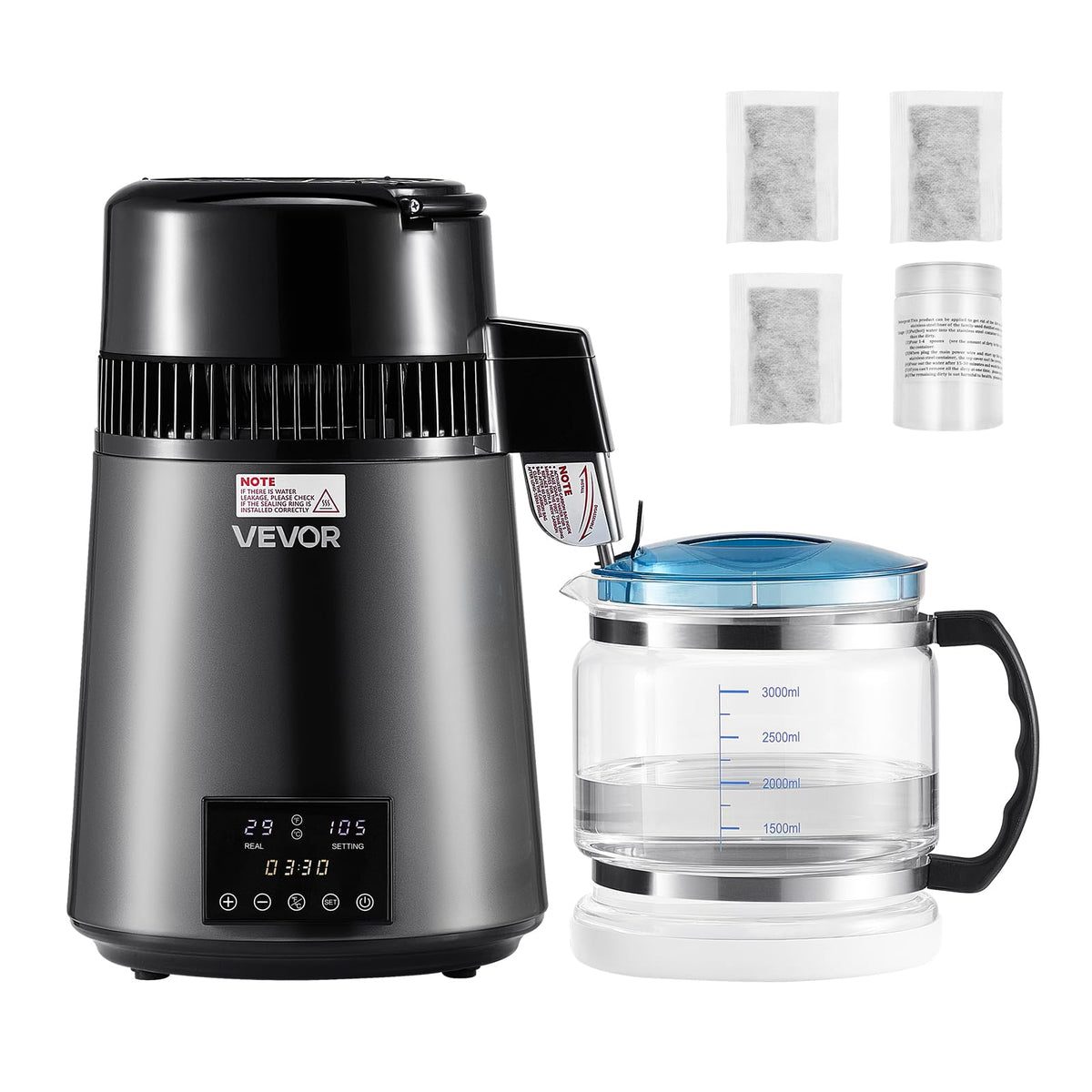 VEVOR Water Distiller top view on countertop for clean water