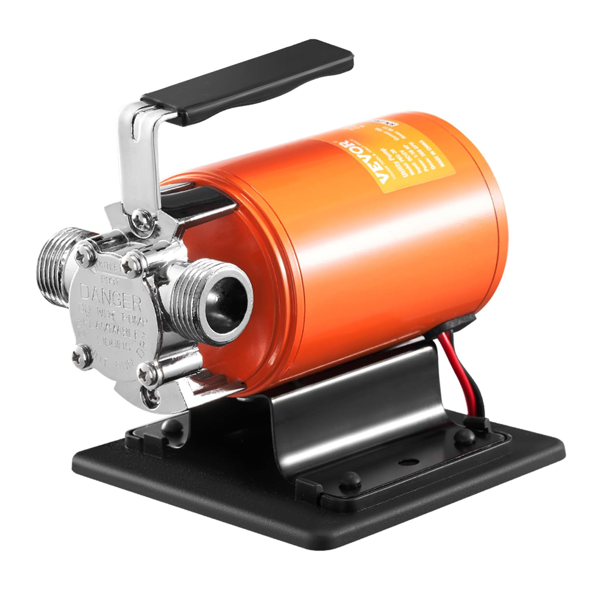 VEVOR water transfer pump 12V motor close-up showing compact power for efficient transfers