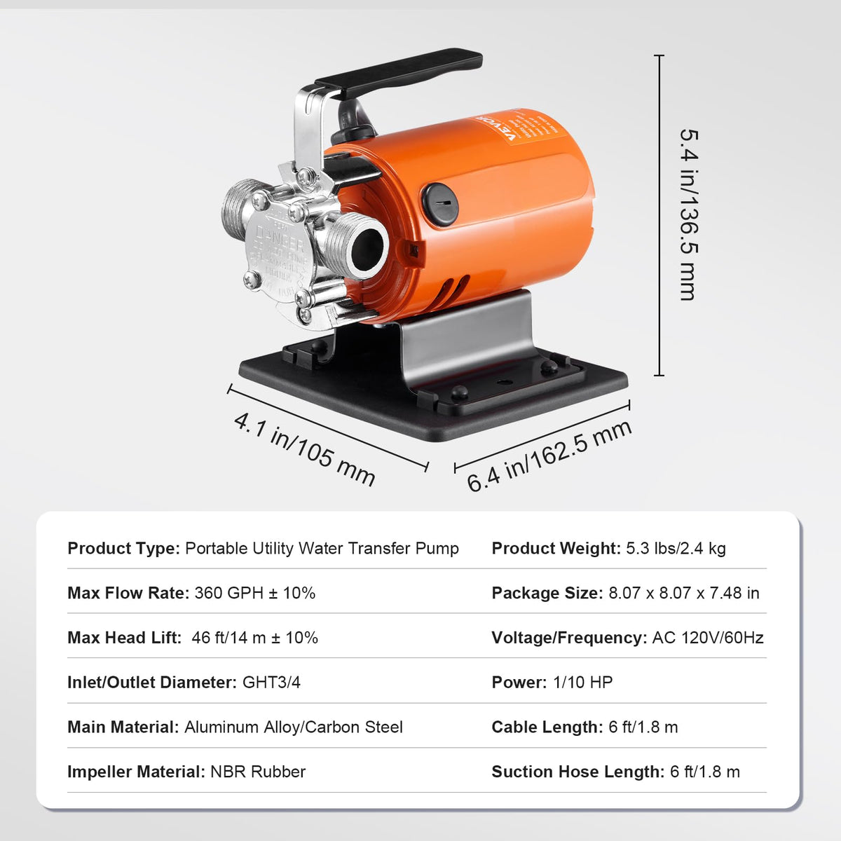 VEVOR impeller assembly boosts transfer efficiency