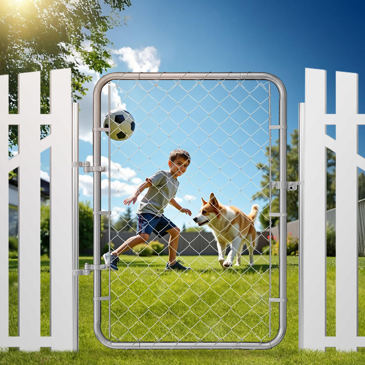 VEVOR weather-resistant gate ready for outdoor conditions across seasons.