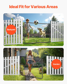 VEVOR durable, rust-resistant fence gate for yard, garden, and driveway use.