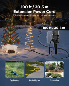 VEVOR weatherproof outdoor strip resists rain and heat for reliable year-round use.