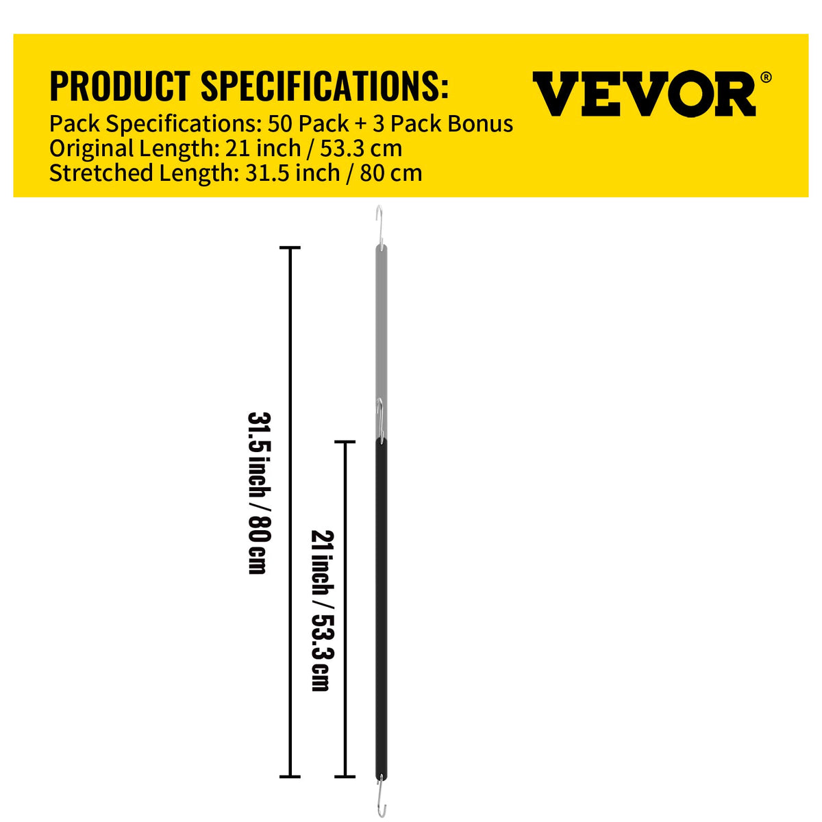 VEVOR weatherproof rubber strap for outdoor use, resisting sun and rain.