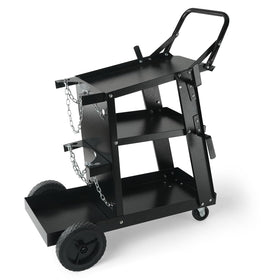 VEVOR welding cart with 360-degree swivel wheels for easy maneuverability.