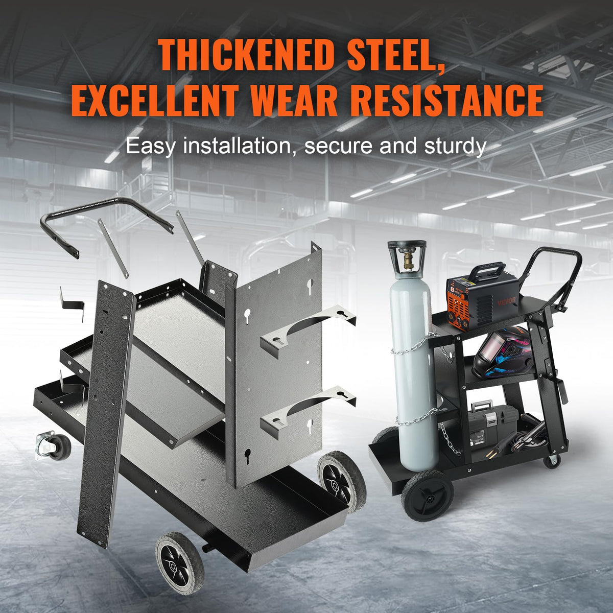 VEVOR adjustable top shelf ensures machine stability during use.