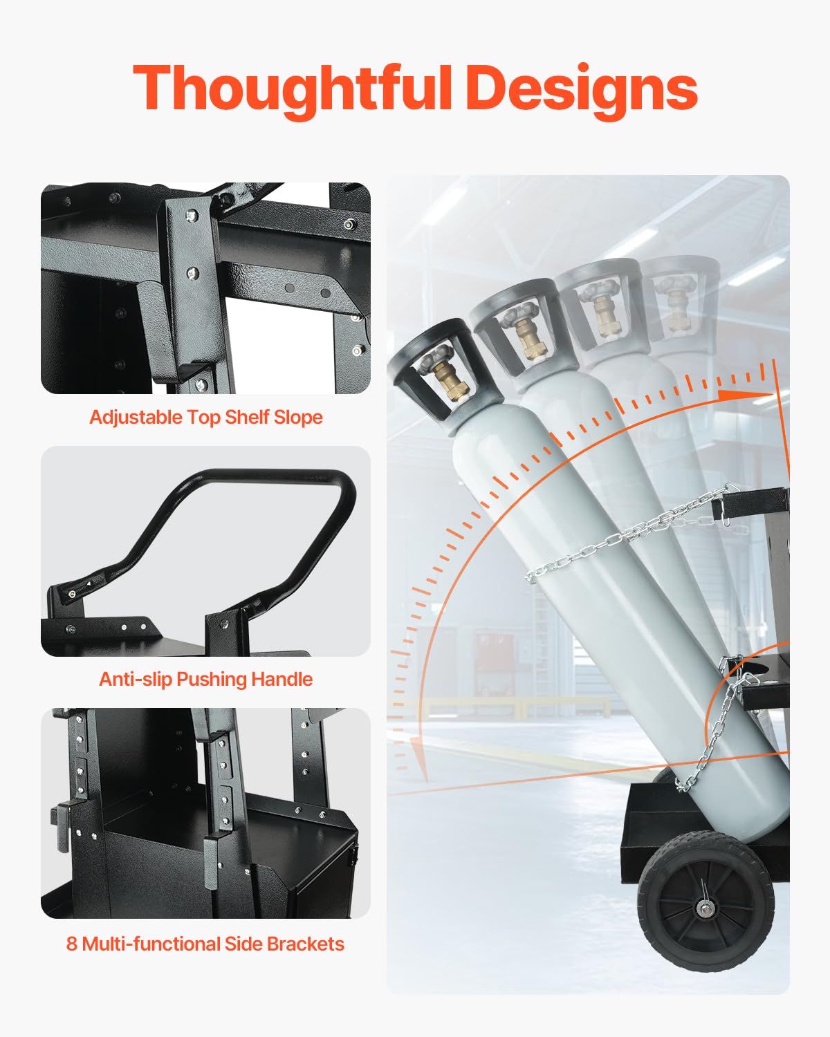 VEVOR welding cart durable steel frame withstands heavy-duty workshop use.