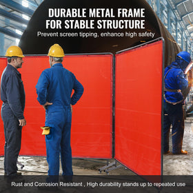 VEVOR flame-resistant vinyl provides reliable protection during welding tasks