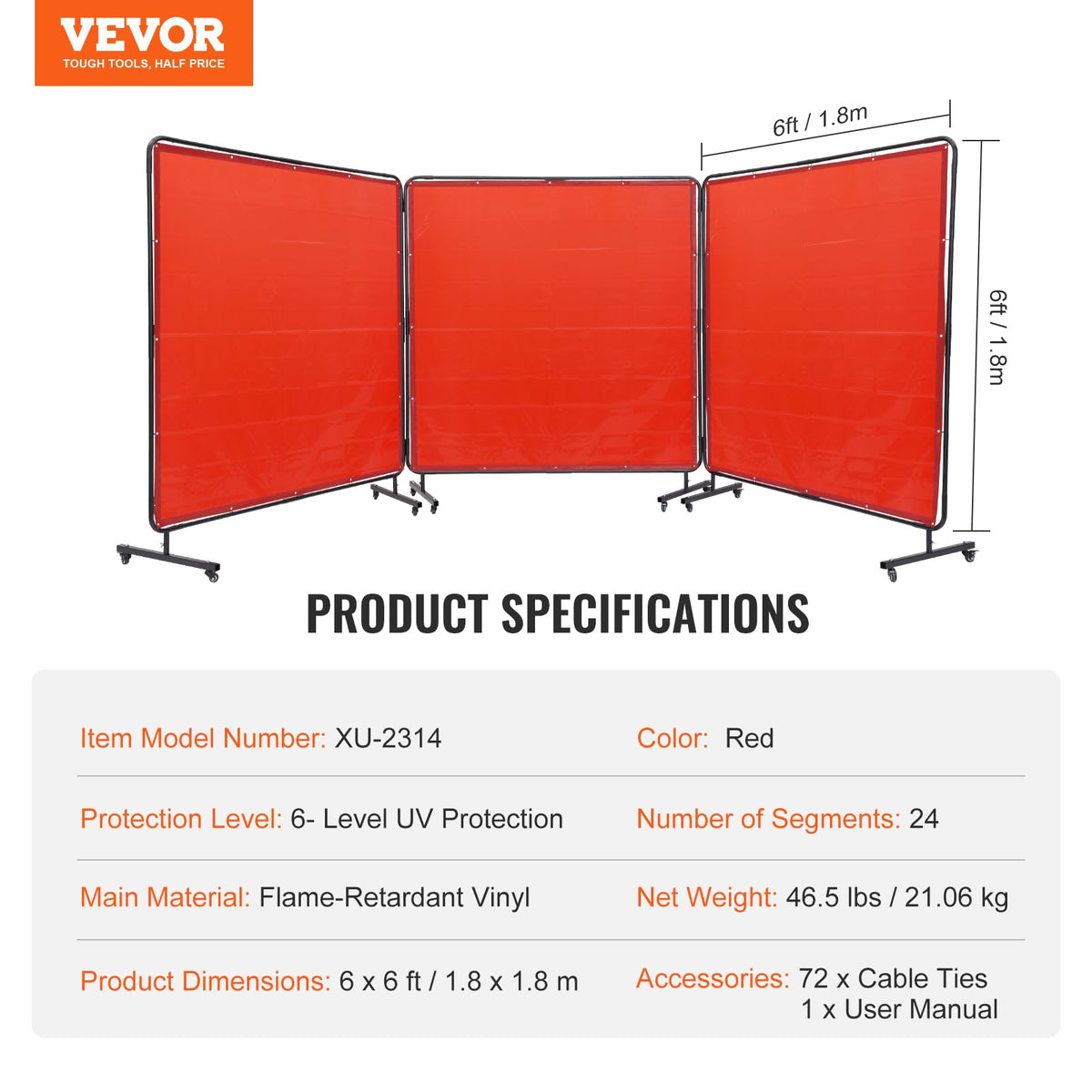 VEVOR shield reduces sparks and splatter exposure while welding