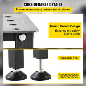 VEVOR carbon steel frame delivers durable, rust-resistant support