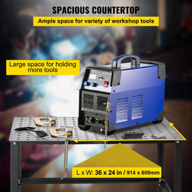 VEVOR spacious 36x24 work area supports larger welding projects