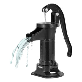 VEVOR Well Hand Pitcher Pump front view for outdoor use with vintage appeal