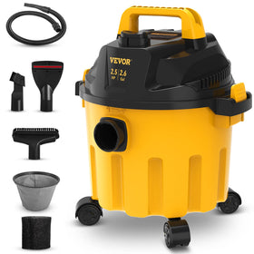VEVOR wet-dry vacuum front view for compact, portable cleaning at home.