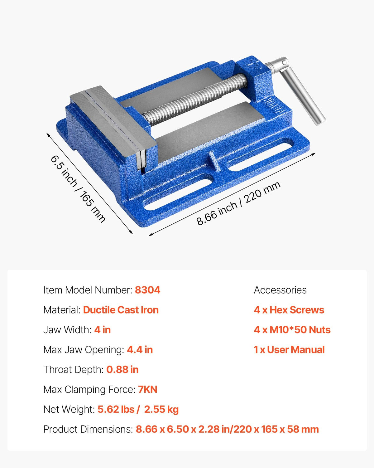 VEVOR vise shown with broad compatibility for machines