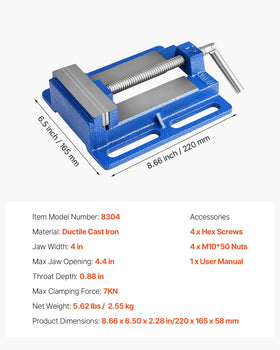 VEVOR vise shown with broad compatibility for machines