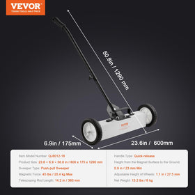 VEVOR wide magnetic rectangle captures small metal fragments thoroughly.