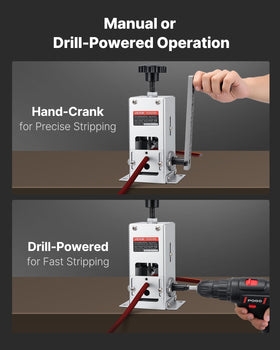 VEVOR wire stripper machine adjustable blade depth for precise cuts.