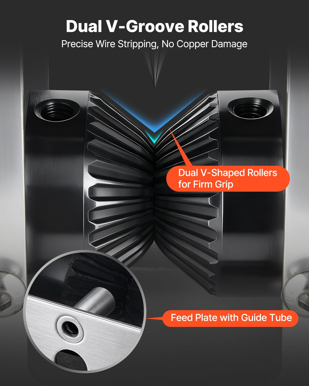 VEVOR wire stripper machine offers manual and drill modes for flexibility.