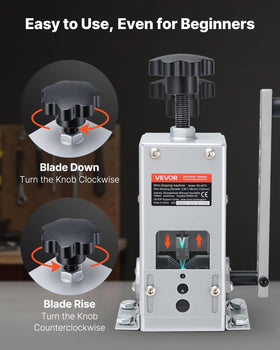 VEVOR wire stripper machine with hardened blade (HRC50) for durability.