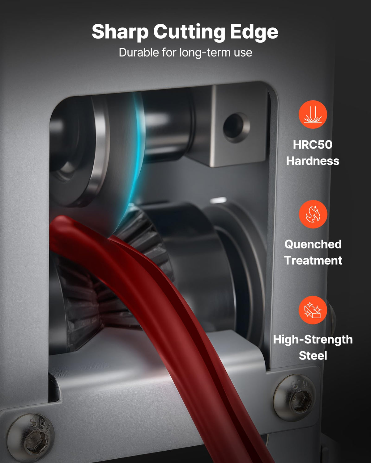 VEVOR wire stripper machine two guides enable quick diameter matching.