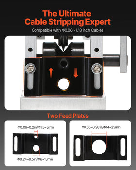 VEVOR wire stripper supports manual crank operation for off-grid use.