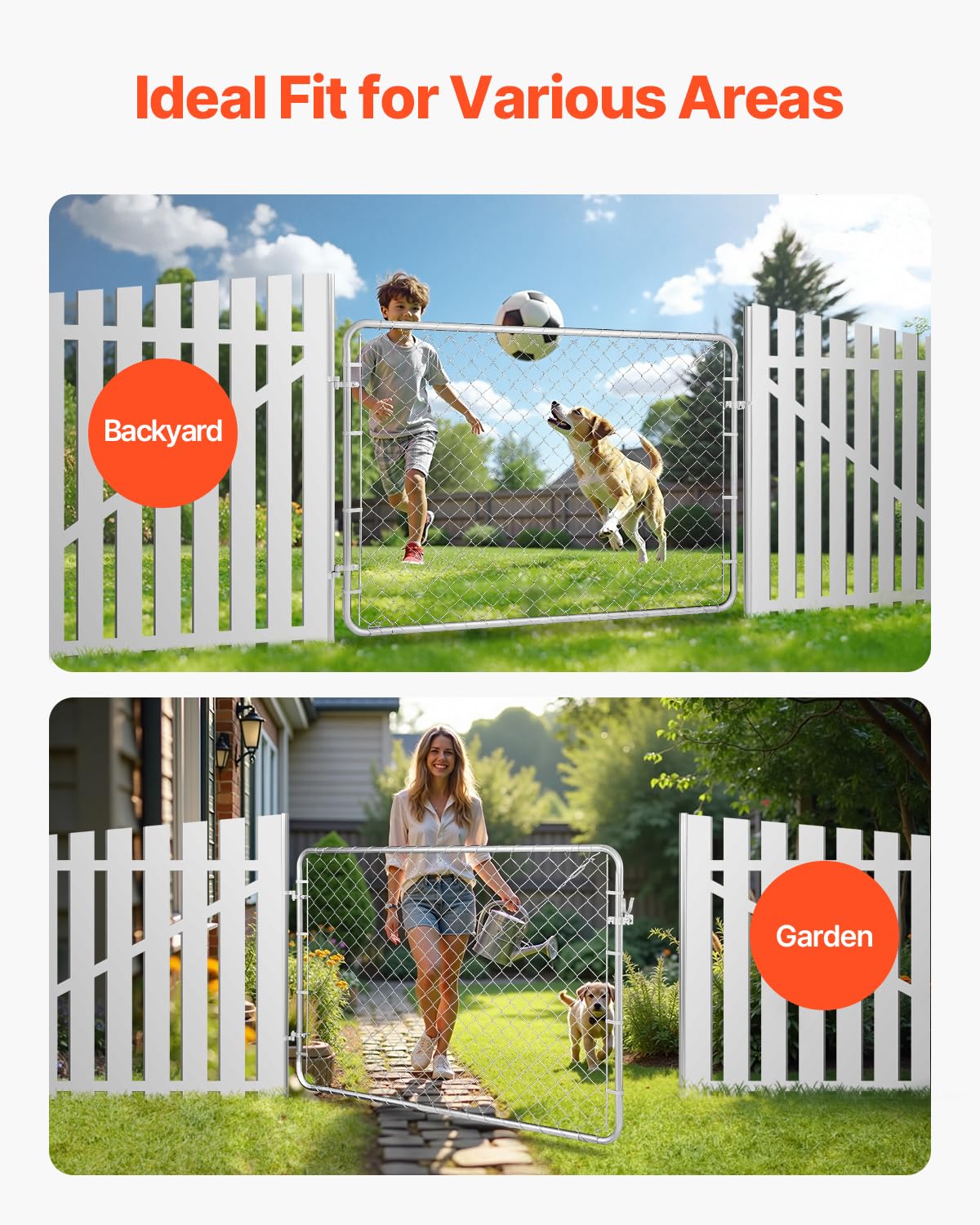 VEVOR yard and driveway gate enhances curb appeal and security.