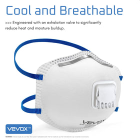VEVOX N95 mask in use during construction dust tasks.