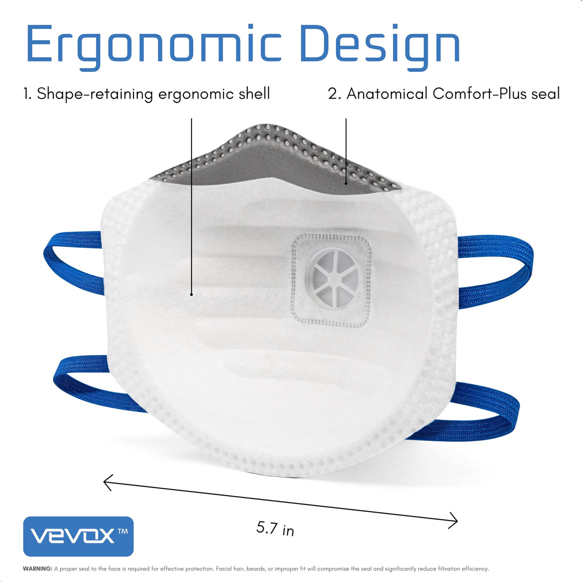 VEVOX N95 mask worn during pollen season for cleaner air.