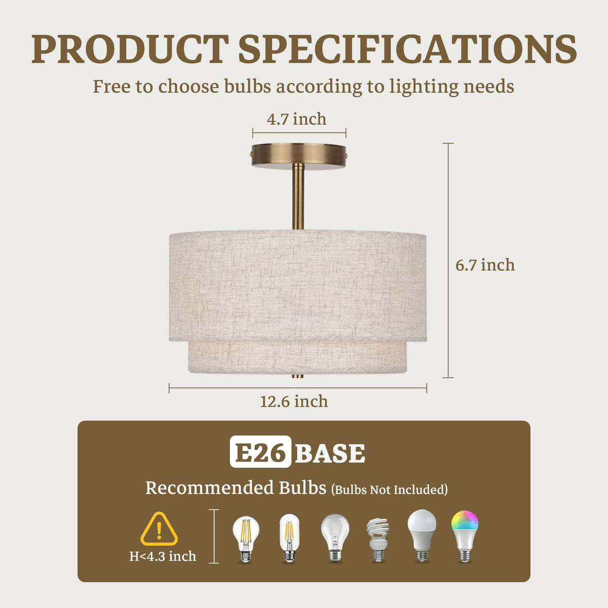 Vexagyle gold base ceiling light showcasing luxe finish