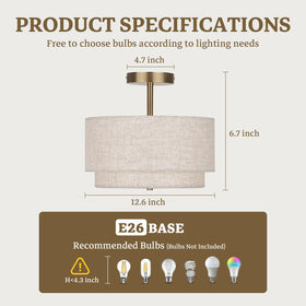 Vexagyle gold base ceiling light showcasing luxe finish