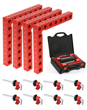 VEXTHYX corner clamps 90-degree setup for precise cabinet and frame assembly.